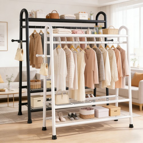 Heavy duty double clothes rail - double,
