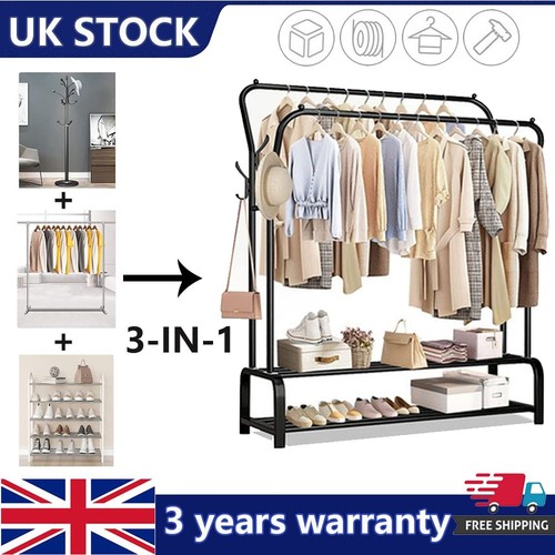 Metal double rail clothes - double,
