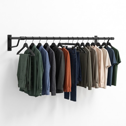 Wall mounted clothes rail - mounted,