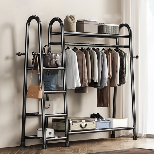 Heavy duty double clothes - duty, rail