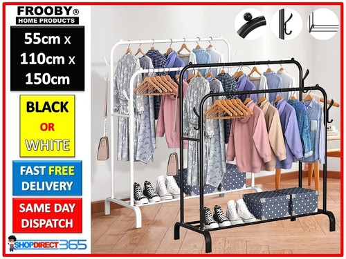 Heavy duty double rail - rail, clothes