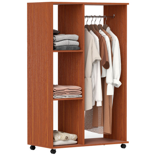 Open wardrobe clothes rail - rail, on