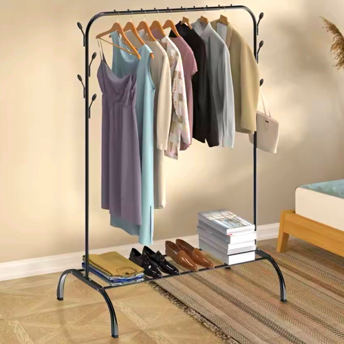 Black metal freestanding - black,