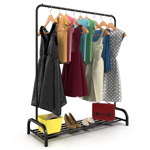 Vinsani black clothes rail and - vinsani,