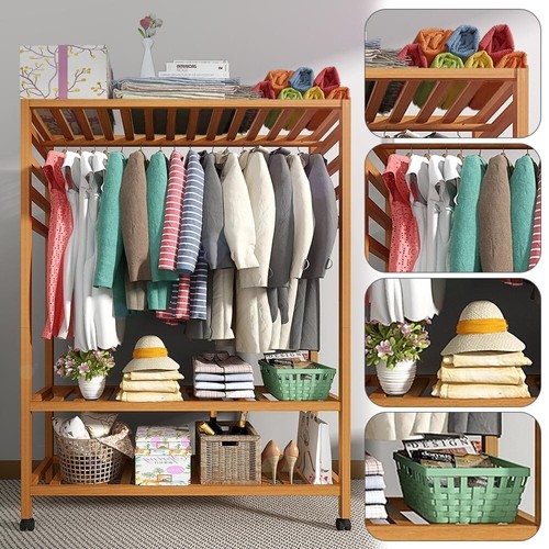 Heavy duty wooden - clothes, rail