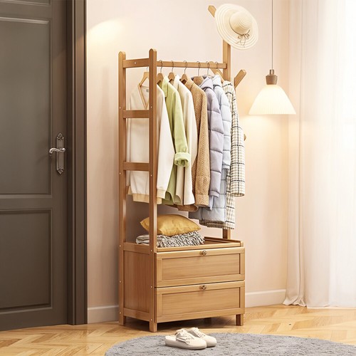 Bamboo clothes rail rack - clothes,