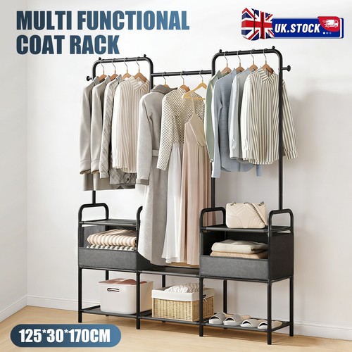 Heavy duty double clothes - clothes, rail