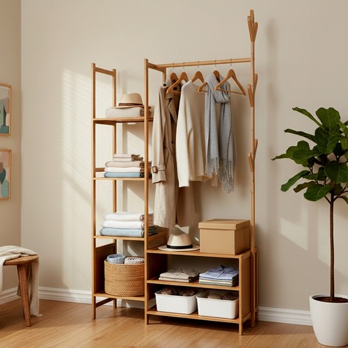 Heavy duty wooden clothes rail - heavy,